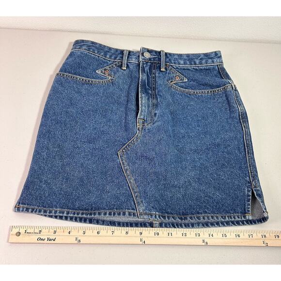 GRLFRND Denim Jean Mini Skirt GF43088501128 Odette G1128 Call It Love Blue Sz 27 - Picture 10 of 14